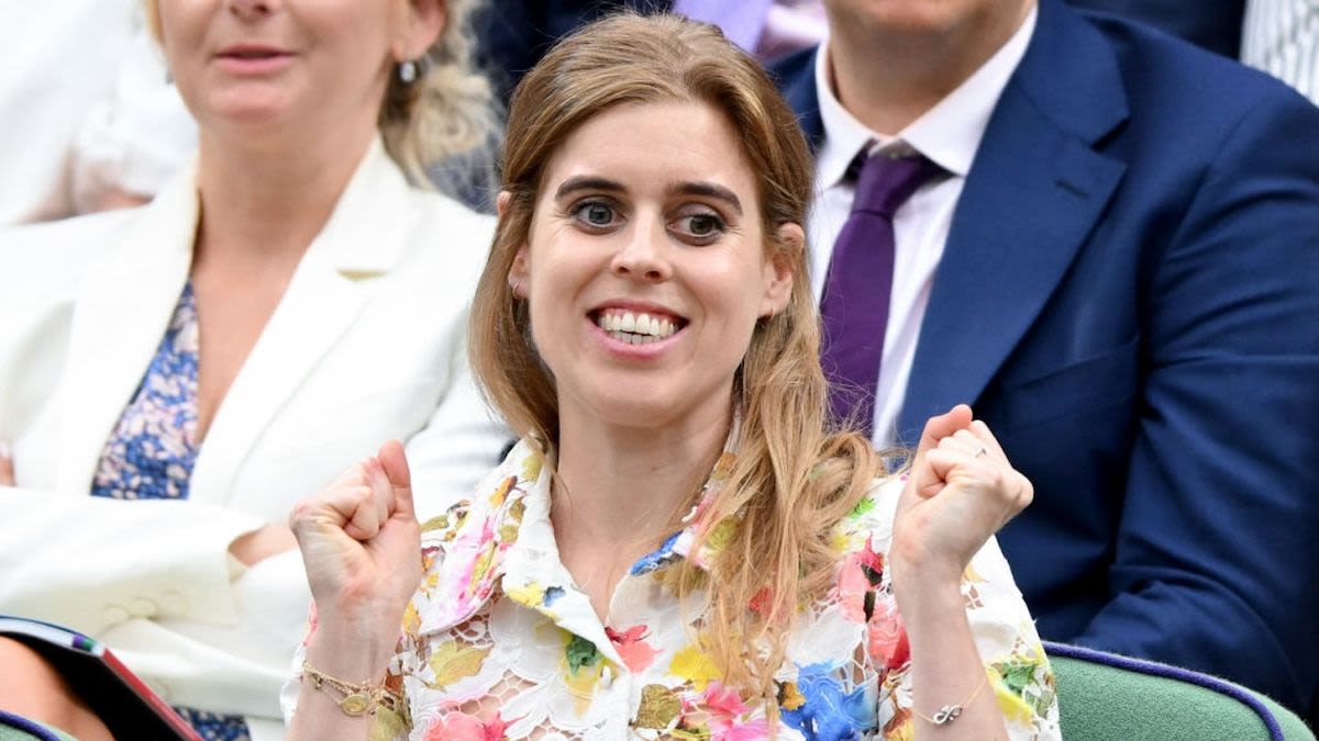 Princess Beatrice Taps Into the Tenniscore Trend in a Wimbledon White Floral Dress