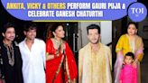 Ankita Lokhande & family enjoy Ganpati celebration; Ayesha Khan, Abhishek Kumar & others join