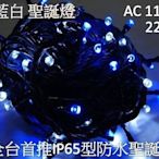 (安光照明) LED聖誕燈 藍+白110V/220V IP65防水 新式接頭串接可同步 純銅線 3C LED燈泡 植物燈