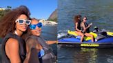 Ludmilla e Brunna Gonçalves curtem sábado de sol em passeio de jet ski no Rio