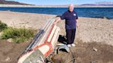 Man reunites with crashed speedboat exposed by Lake Mead after 46 years