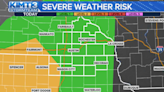 A few strong to severe storms are possible Saturday evening and overnight