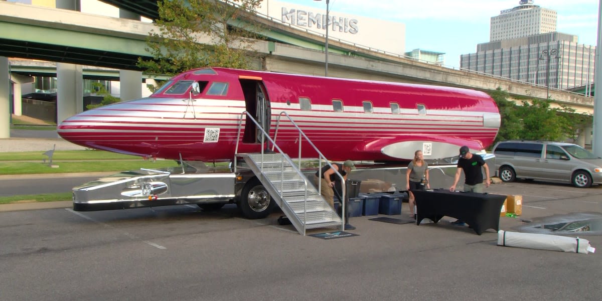 Elvis Presley’s former jet returns to Memphis as mobile home: ‘All we’ve done is vacuum it, wipe it down’