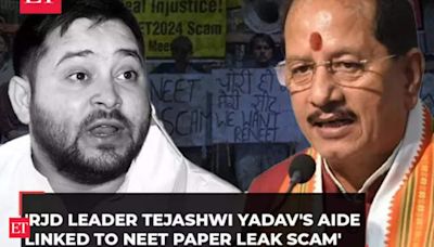 NEET paper leak 'scam' linked to RJD leader Tejaswi Yadav's PA, alleges Bihar Dy CM Vijay Sinha