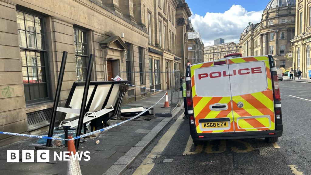 Four people in hospital after Newcastle bus stop crash