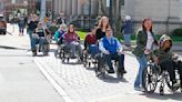 Wheelchair Stroll in Attleboro helps to focus on difficulties navigating downtown