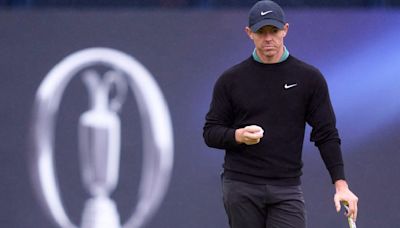 Open Championship: Rory McIlroy loses ball to train tracks as he and Bryson DeChambeau are derailed by grueling starts