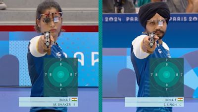 Manu Bhaker And Sarabjot Singh Bring Home Bronze For India In 10m Air Pistol At Paris Olympics 2024