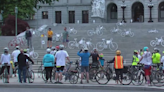 Bikes placed on capitol steps serve as reminders ‘we all need to do better’ watching the road