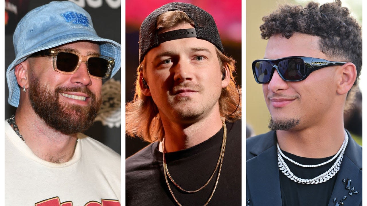 Travis Kelce and Patrick Mahomes Flank Morgan Wallen at KC Concert