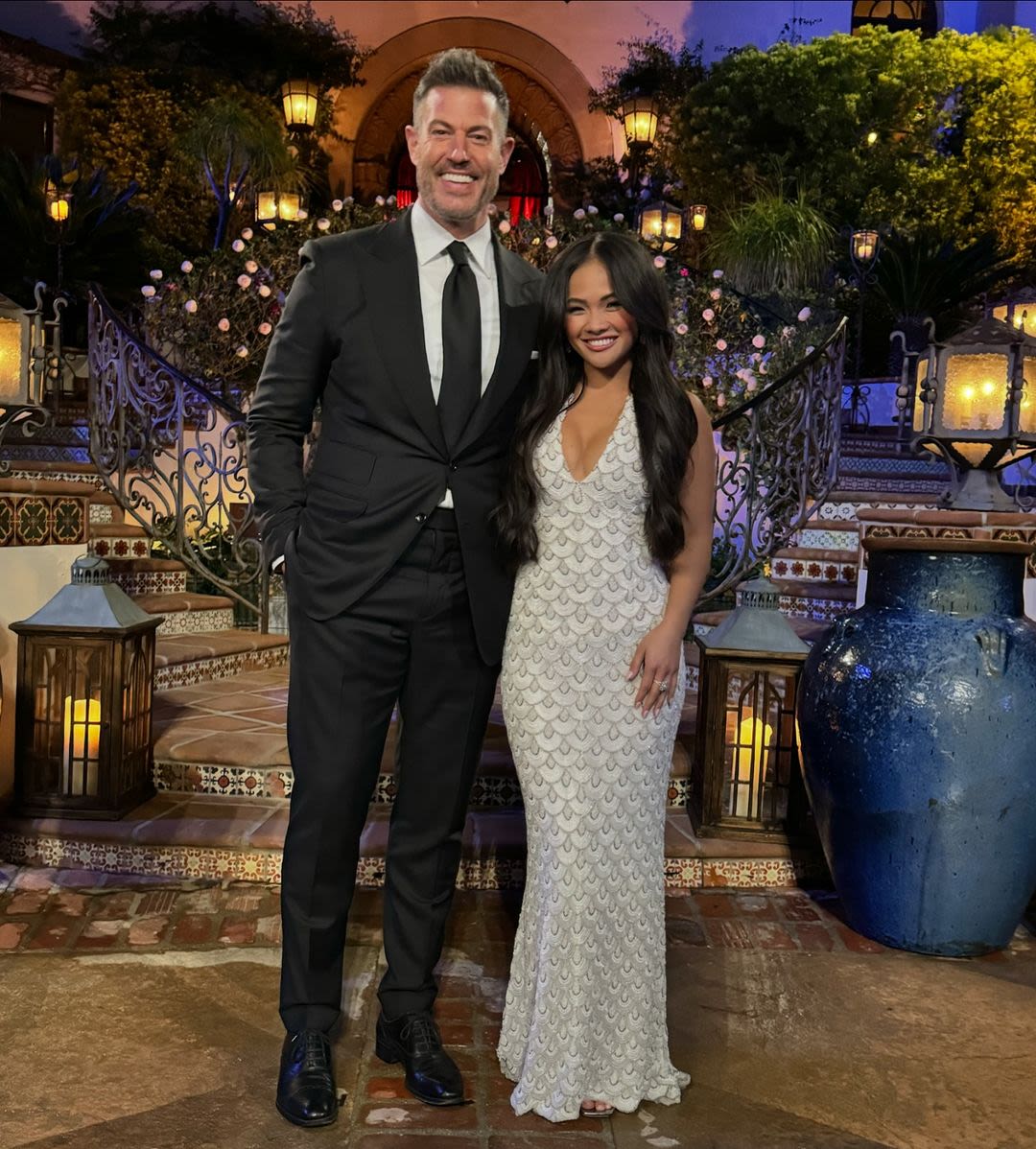 The Bachelorette’s Jenn Tran Stuns in Plunging Beaded Dress for Night 1 of Filming