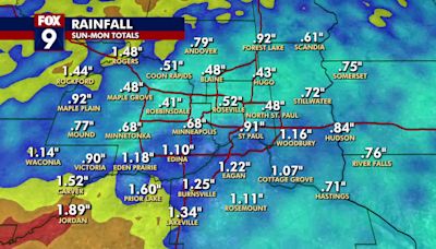 Minnesota rain totals: Showers from Sunday to Monday storms