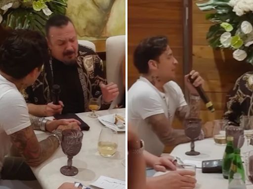 Christian Nodal sorprende a su suegro Pepe Aguilar con serenata y se echan un palomazo: “Qué bonita familia”