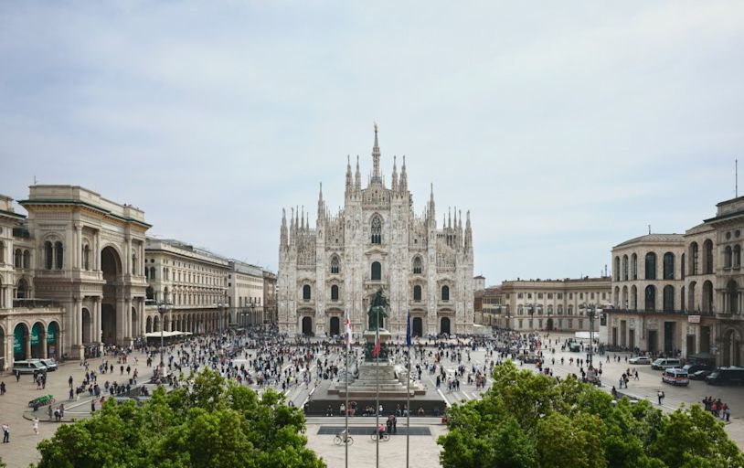 Zegna Unveils Flowerbeds for Milan’s Piazza Duomo Inspired by a Painting