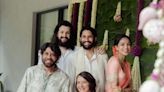 Naga Chaitanya’s mother Lakshmi, siblings Amala and Akhil are all smiles as they pose with Sobhita Dhulipapa and her parents. See inside pictures here