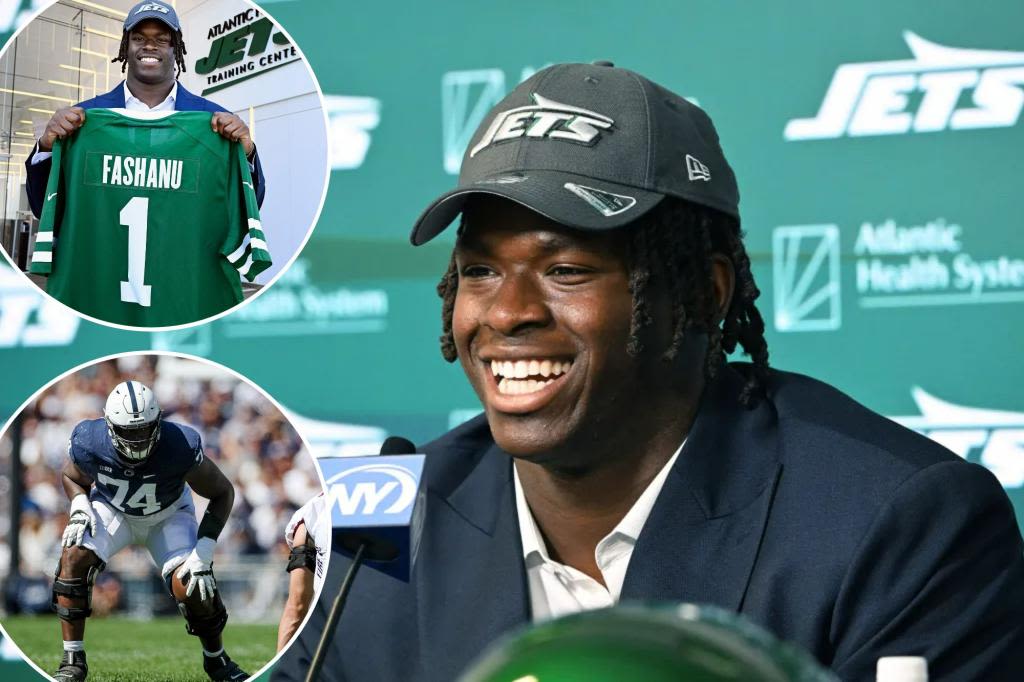 Jets’ first round pick Olu Fashanu talks Aaron Rodgers text, ‘anger’ for allowing one college sack