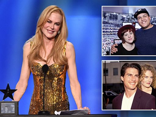 Nicole Kidman's kids with Tom Cruise skip her big night, as she seems to reference marriage to 'Top Gun' star