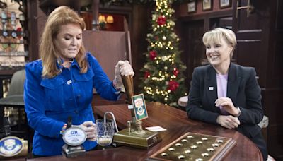 Sarah Ferguson pours pint on Corrie set after opening up about breast cancer