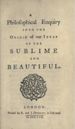 Recherche philosophique sur l'origine de nos idées du sublime et du beau