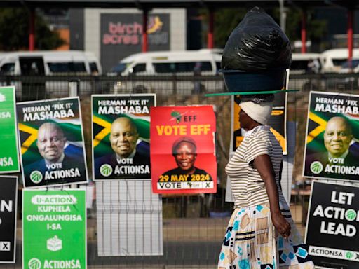 South Africa heads for 'coalition country' as partial election results put ruling ANC well below 50%