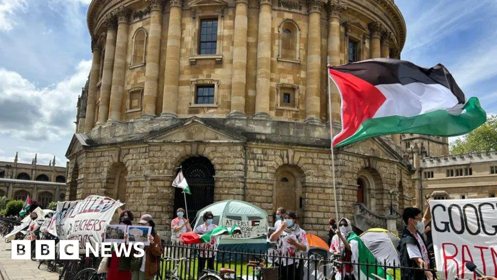 Oxford University threatens court action over Gaza protests