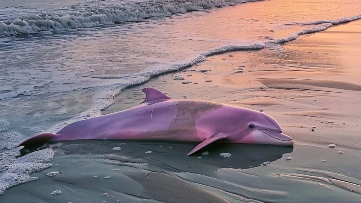 Fact Check: Pics Supposedly Show Pink Dolphin Seen Off the Coast of North Carolina. We Checked To See if They Were Real or AI