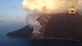 Dramatic moment Italian volcano ERUPTS spewing molten lava into the sky