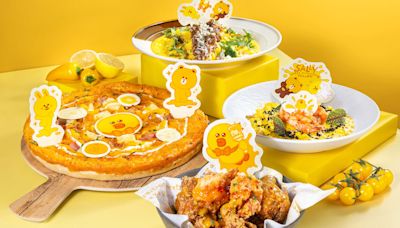 LINE FRIENDS登陸人氣韓式Pizza店！推出黃色特別餐單！打卡位/限定精品登場