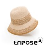 tripose AGNES 100%手工Raffia時尚遮陽草帽-帽簷8cm(黃棕色)