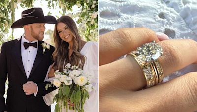 Cole Swindell’s Bride Courtney Shows Off Her Wedding Ring Stack for the First Time: ‘Casually a Wife’