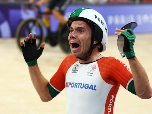 Portugal gana oro histórico en madison de ciclismo masculino plagado de caídas