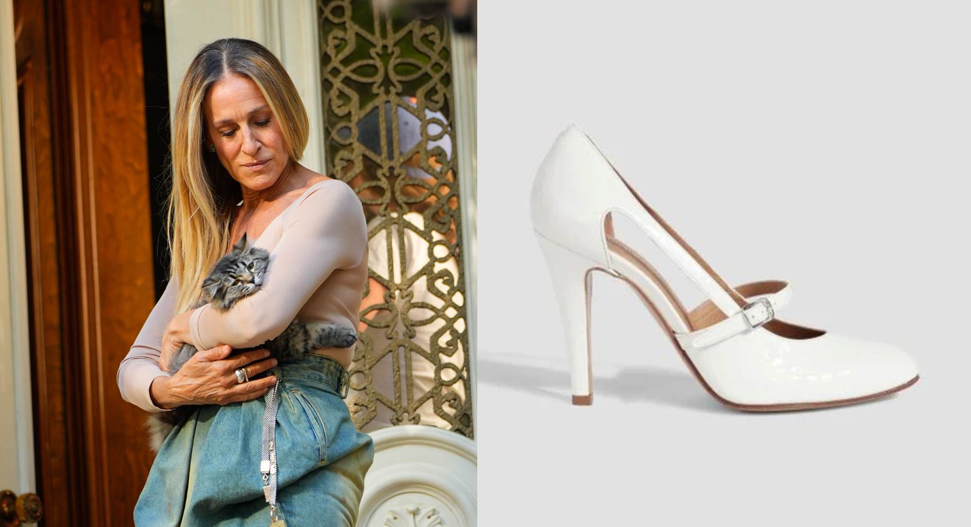 Sarah Jessica Parker Dons Updated White Maison Margiela Mary Janes On the Set Of ‘And Just Like That’