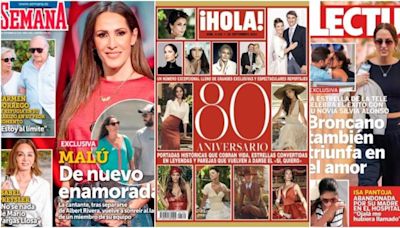 El nuevo amor de Malú, Fran Rivera y el plan de Broncano y Silvia Alonso, en las portadas