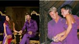 David and Victoria Beckham celebrate 25th anniversary wearing their iconic purple wedding reception outfits