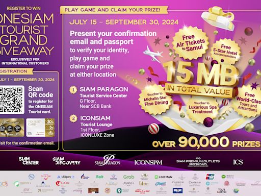 ONESIAM Launches Major Mid-Year Giveaway for International Tourists Visiting Bangkok: Register to Win Big with the ONESIAM Tourist Card