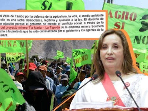 Dina Boluarte traiciona el compromiso con la población de Valle del Tambo: “Tía María no es un proyecto impuesto, es una realidad”