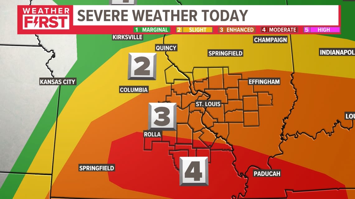 St. Louis forecast: Strong to severe storms expected Wednesday