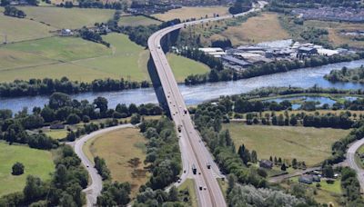 Two-week contraflow on M90 Friarton Bridge near Perth to assess concrete damage