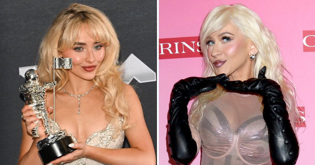 Sabrina Carpenter and Christina Aguilera Tease New Music After Britney Spears Critiqued 2024 VMAs: Watch