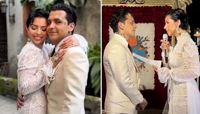 Ángela Aguilar modifica letra de su canción con Nodal en plena boda: "No te corrió mi papá"