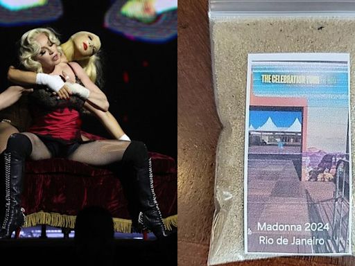 Madonna no Rio: Areia de Copacabana é vendida como item raro na web