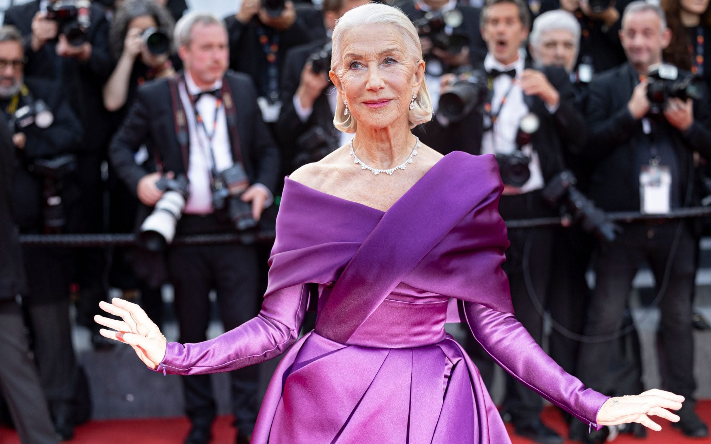 Helen Mirren: ‘I don’t eat or drink before I go on the red carpet – especially if the dress is tight’