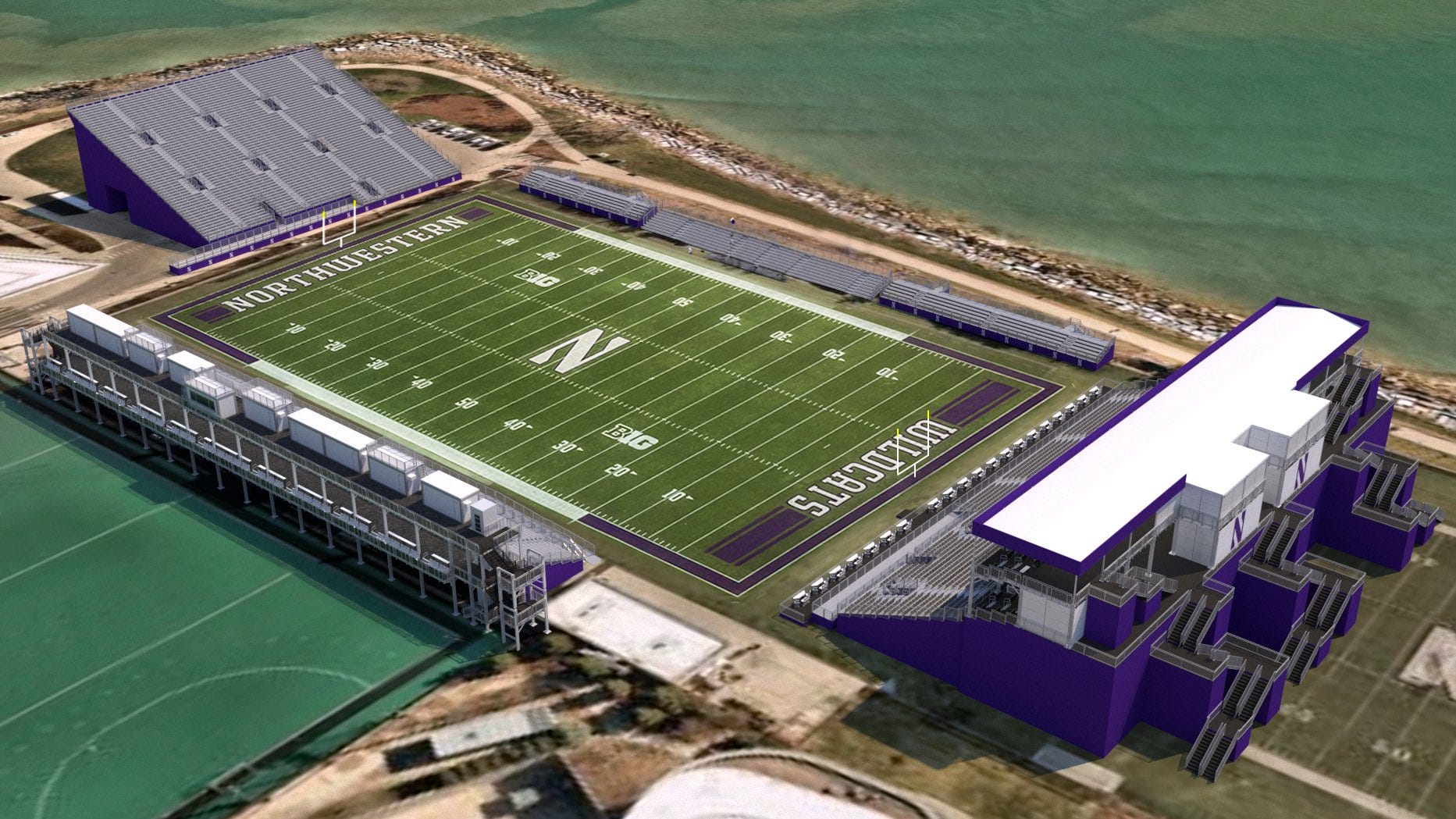 Northwestern's 'imperfect' pop-up stadium will make for scenic Indiana football game