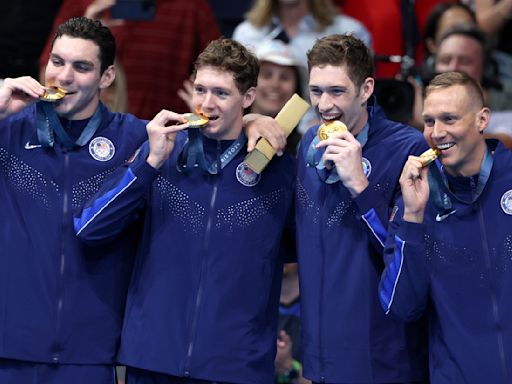 2024 Paris Olympics results: Team USA wins first gold medal, Katie Ledecky wins bronze on Day 1