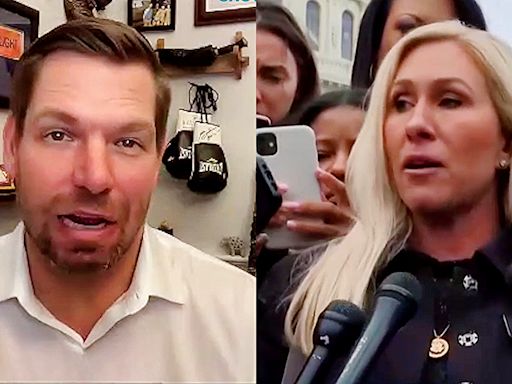 ‘Marjorie Taylor Greene Is Full Of Sh*t!’ Eric Swalwell Lashes Out At Reporters Giving MTG Attention Over...