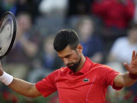 Djokovic wins his opener at the Italian Open after a month off
