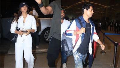 Video: Suhana Khan, brother Aryan rock casual and comfy airport look