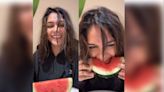 Mrunal Thakur’s watermelon eating video will leave you in splits