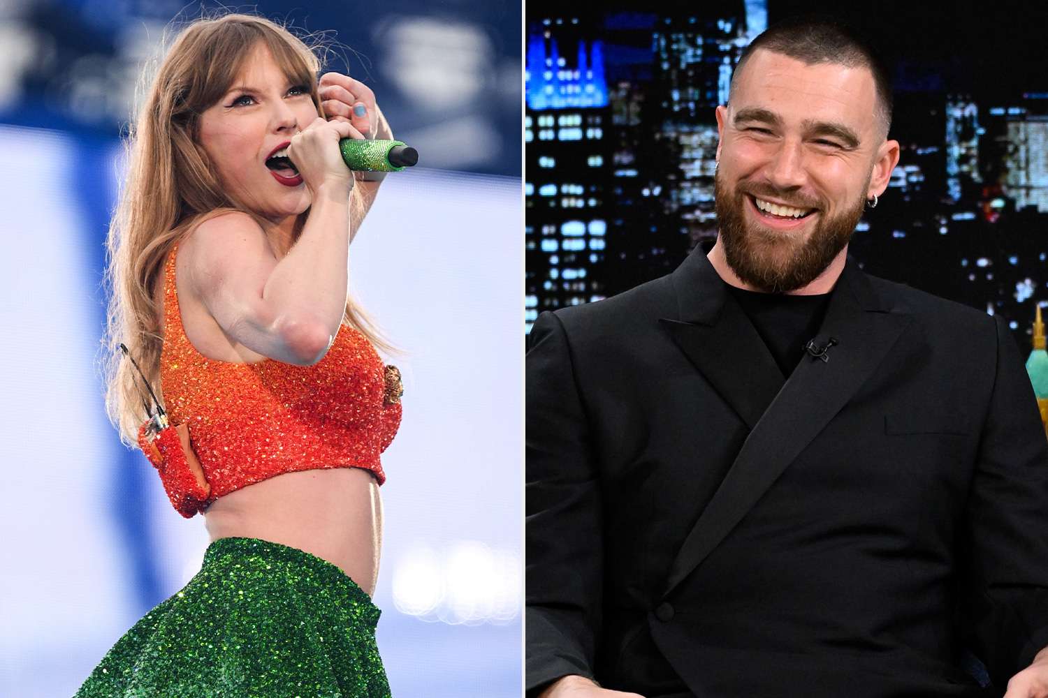 Travis Kelce Pals Around with Julia Roberts During Girlfriend Taylor Swift’s Final Eras Tour Show in Dublin