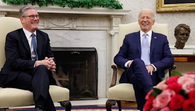 Starmer says US relationship is 'stronger than ever' as he meets Biden in White House - with the help of personalised gift